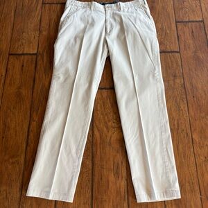 Men's Nautica Deck Pant / Classic Fit Stretch Straight Leg Tan Chinos 36”x32”